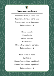 Waiata References for Kura Rātapu - Te Aka